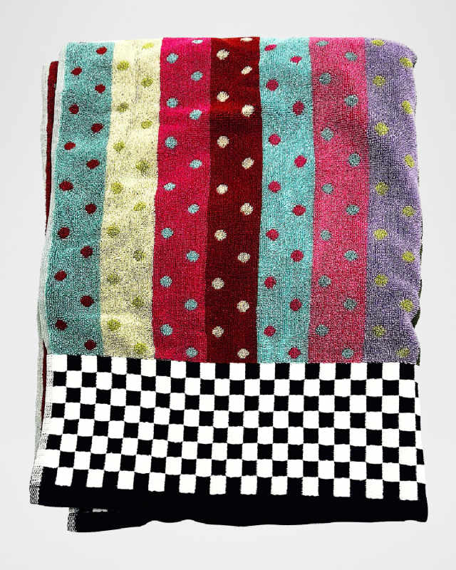 Stripe & Dot Confetti Bath Towel